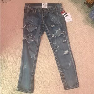 One trashed free bird jeans NWT